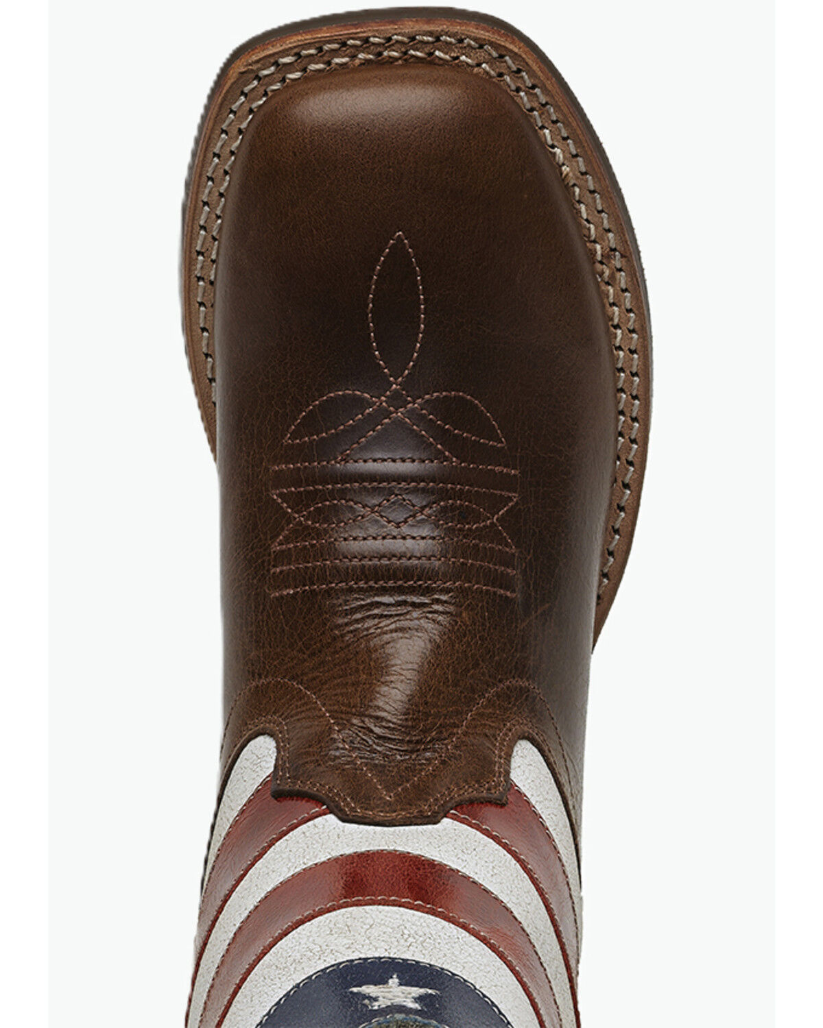 Image #6 - Old West Little Boys' Patriotic Western Boots - Broad Square Toe, Red/white/blue, hi-res