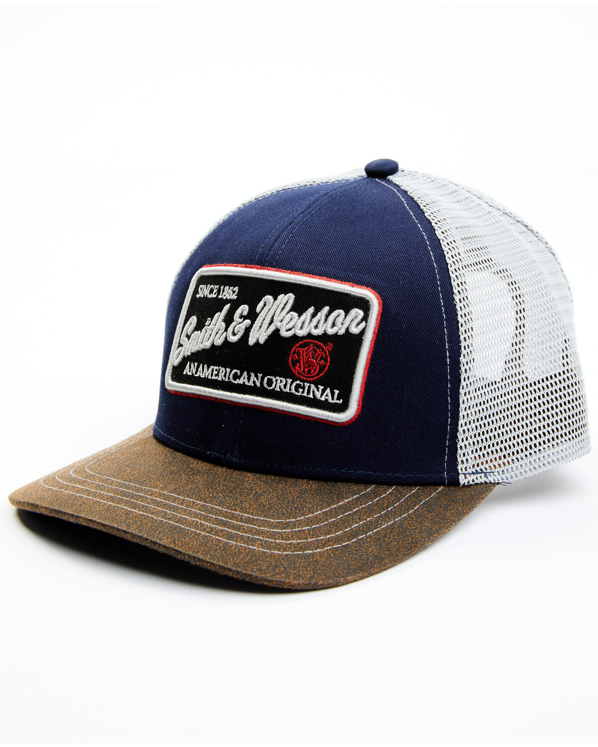 Smith & Wesson Men's Recreation Patch Ball Cap, Blue, hi-res