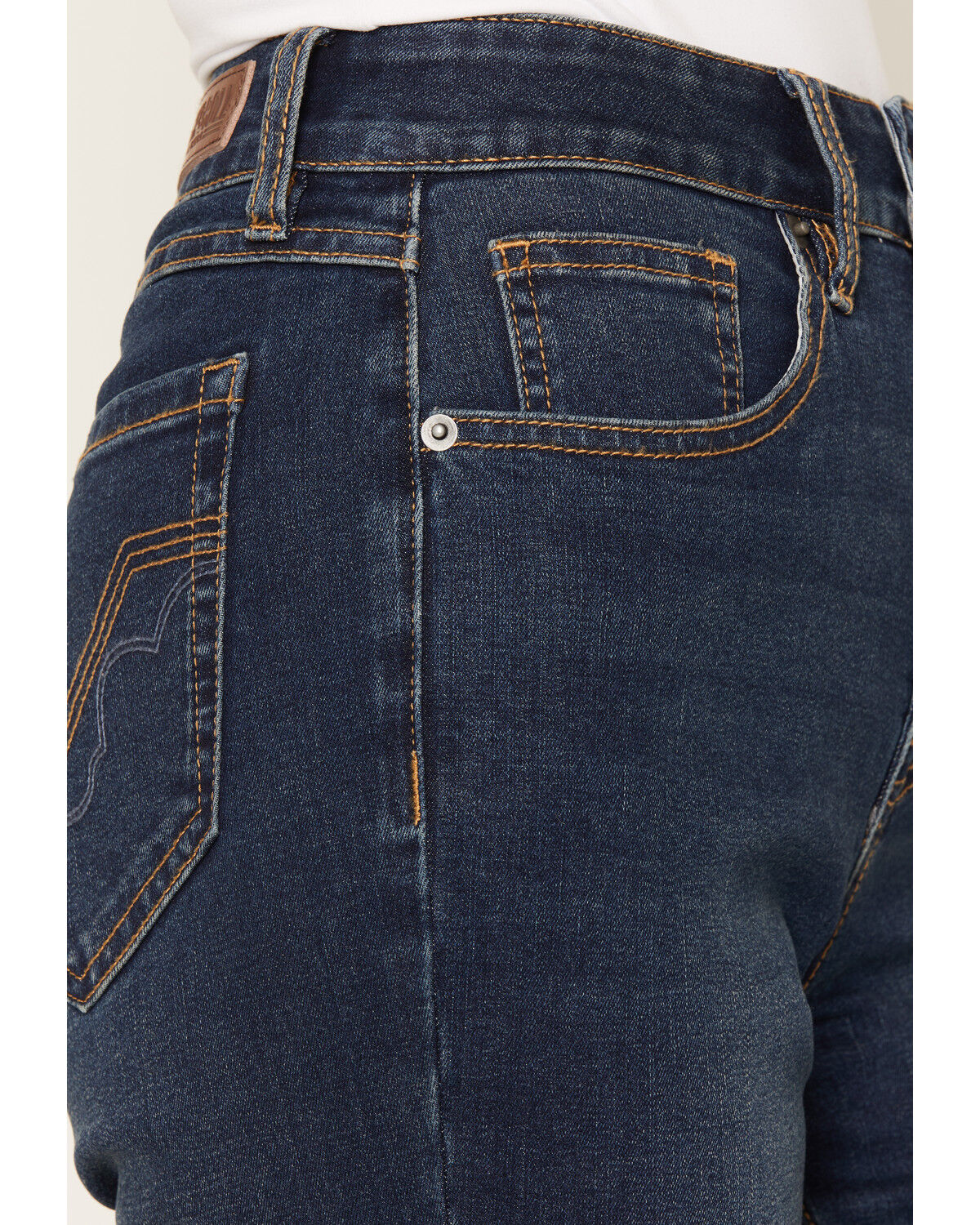 Image #2 - Rock & Roll Denim Women's Dark Wash High Rise Sculpted Vintage Bootcut Stretch Denim Jeans, Dark Wash, hi-res