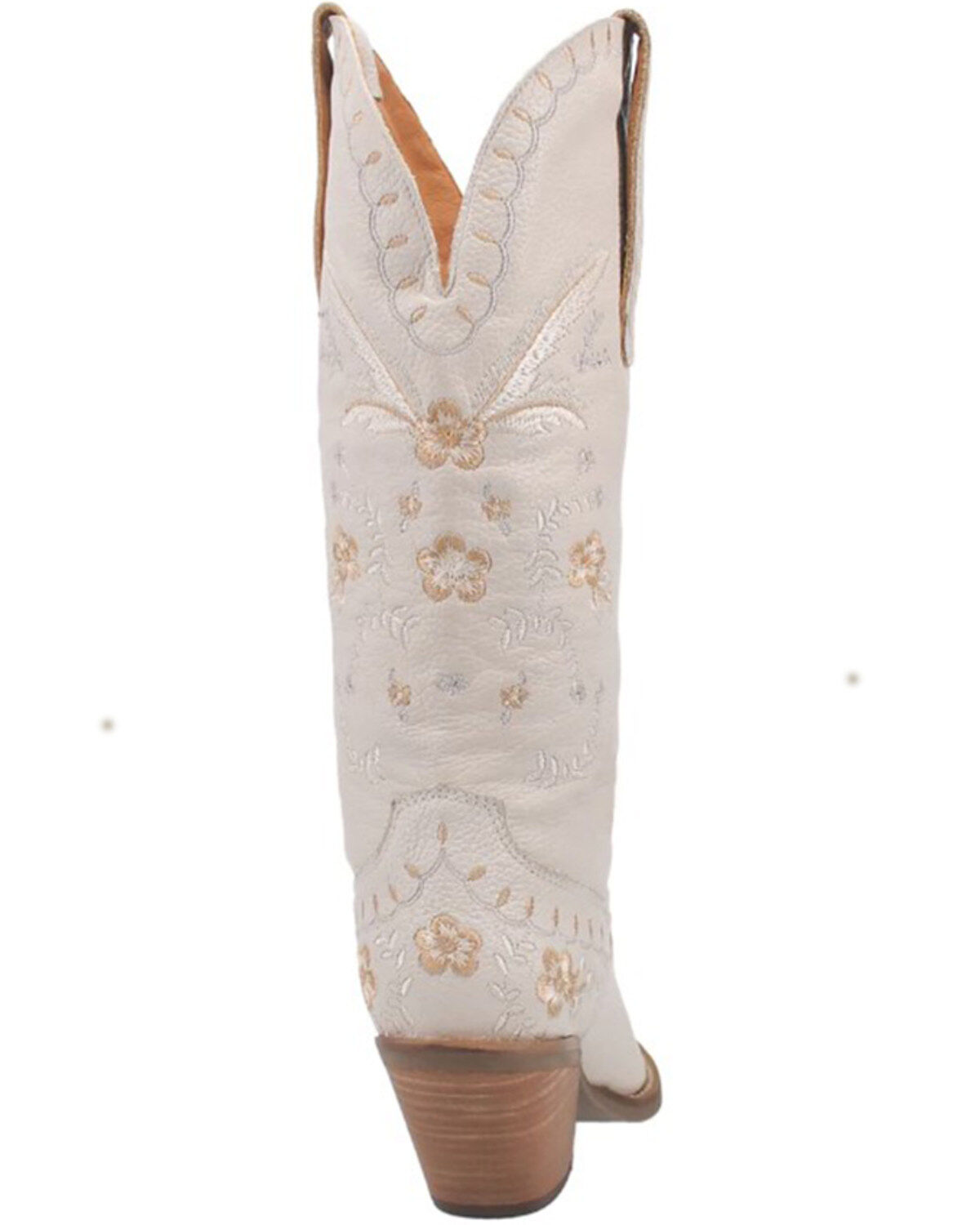 Image #5 - Dingo Women's Full Bloom Western Boots - Round Toe, White, hi-res