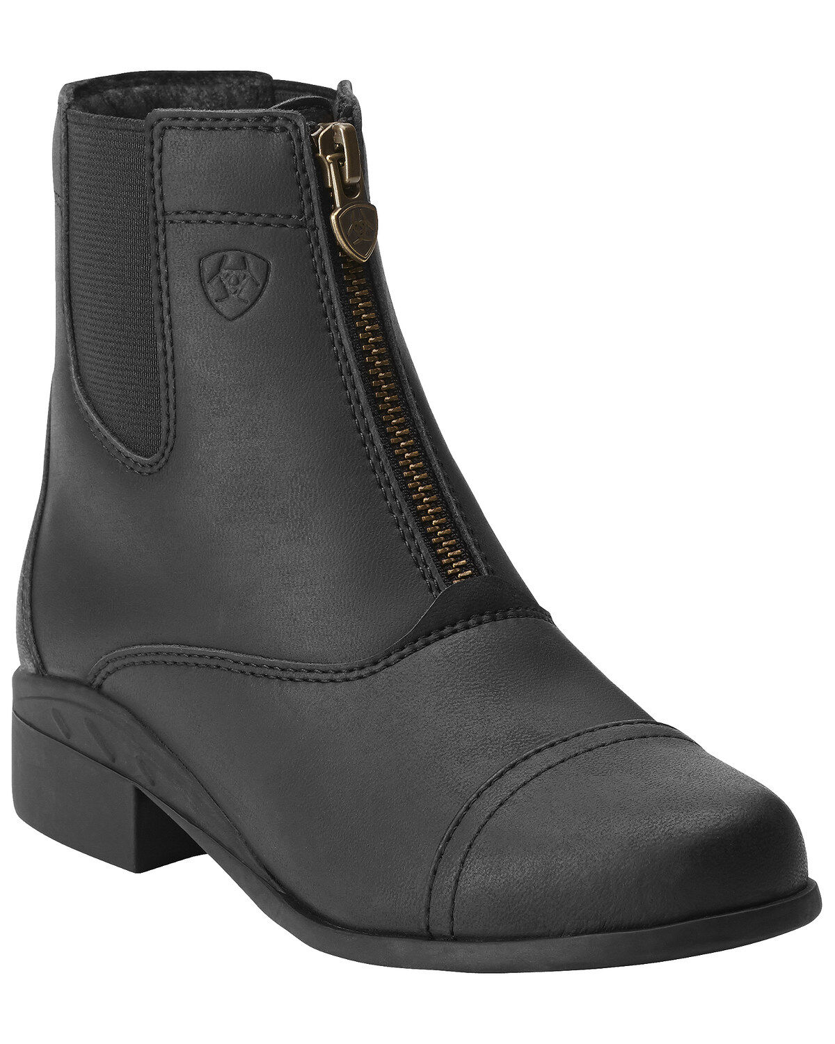 Ariat Boys' Scout Zip Paddock Riding Boots - Round Toe, Black, hi-res