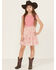 Image #1 - Sugar California Girls' Roses Sleeveless Ruffle Dress, Pink, hi-res