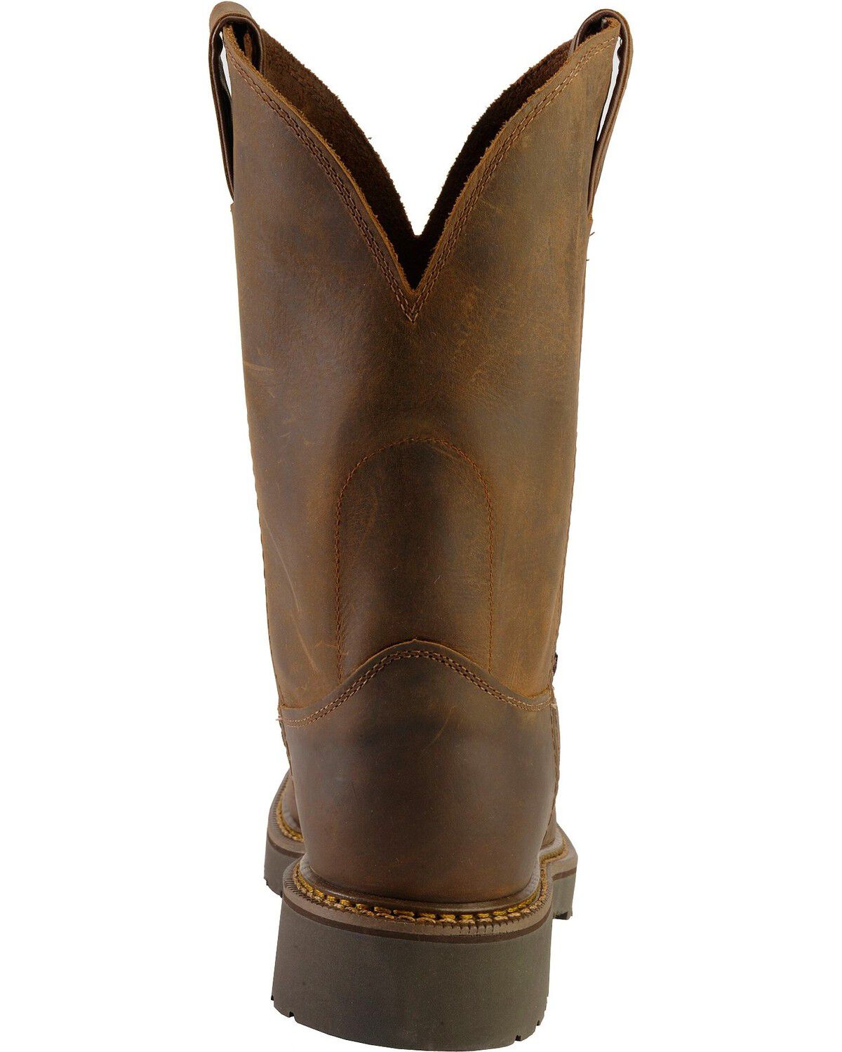 Image #7 - Justin Men's J-Max Balusters Electrical Hazard Pull On Work Boots - Steel Toe, Chocolate, hi-res