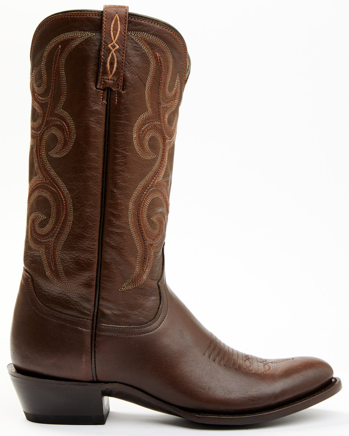 Image #2 - Lucchese Men's Espresso Smooth Western Boots - Round Toe, Dark Brown, hi-res