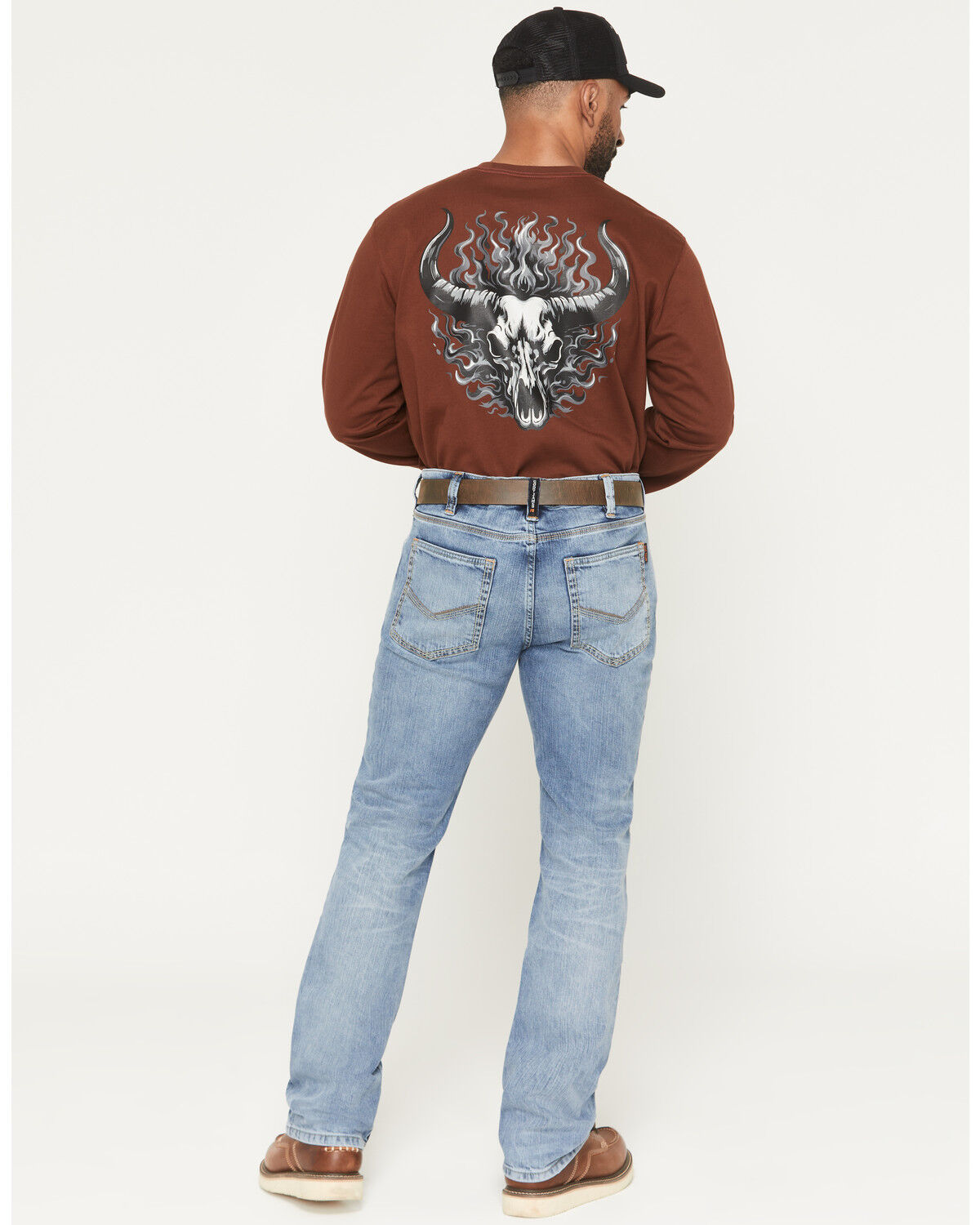Image #3 - Cody James Men's FR Clover Leaf Wash Slim Straight Stretch Denim Jeans, Light Wash, hi-res