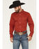 Image #1 - Cody James Men's Basic Twill Long Sleeve Button-Down Performance Western Shirt, Red, hi-res