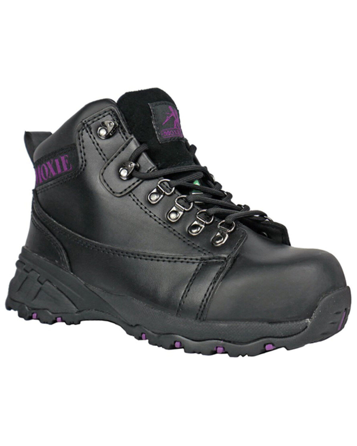 Image #1 - Moxie Trades Women's 4" Vegas Waterproof Work Boots - Aluminum Toe, Black, hi-res