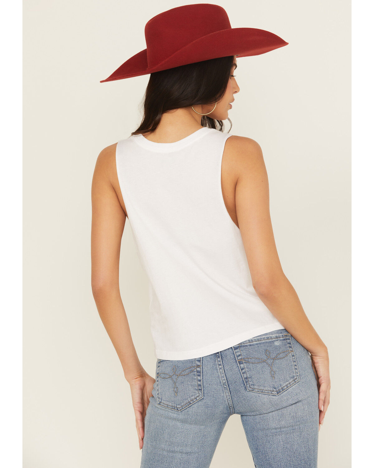 Image #4 - Wrangler Women's Logo Sleeveless Graphic Muscle Tank, White, hi-res