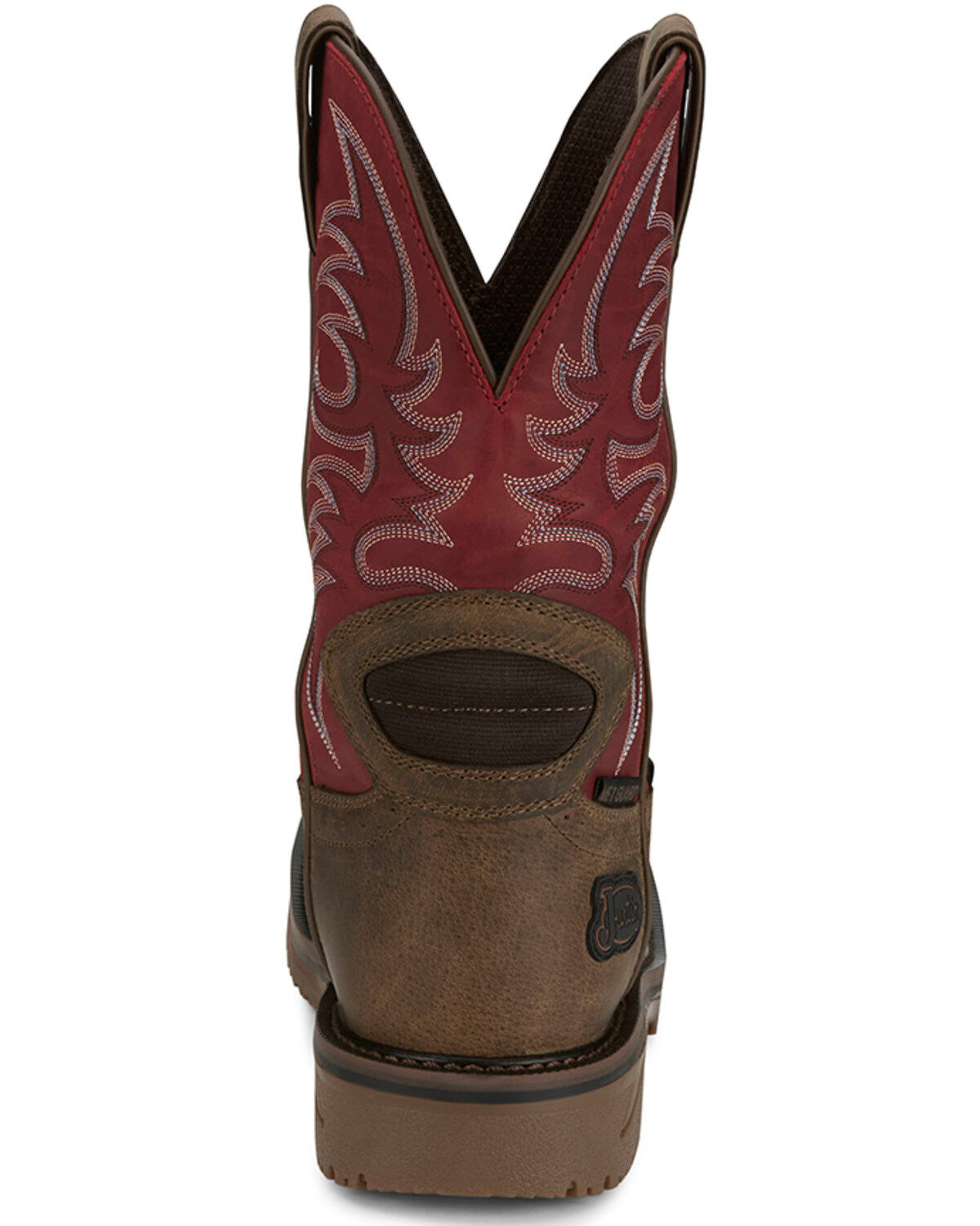 Image #5 - Justin Men's Broncy Waterproof Western Work Boots - Composite Toe, Brown, hi-res