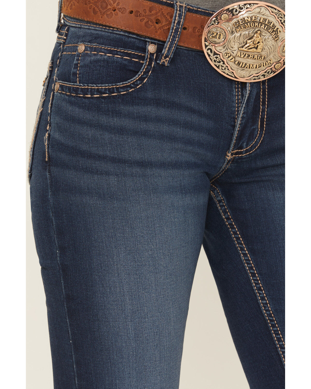 Image #2 - Wrangler Retro Women's Mid-Rise Boot Cut Jeans, Indigo, hi-res
