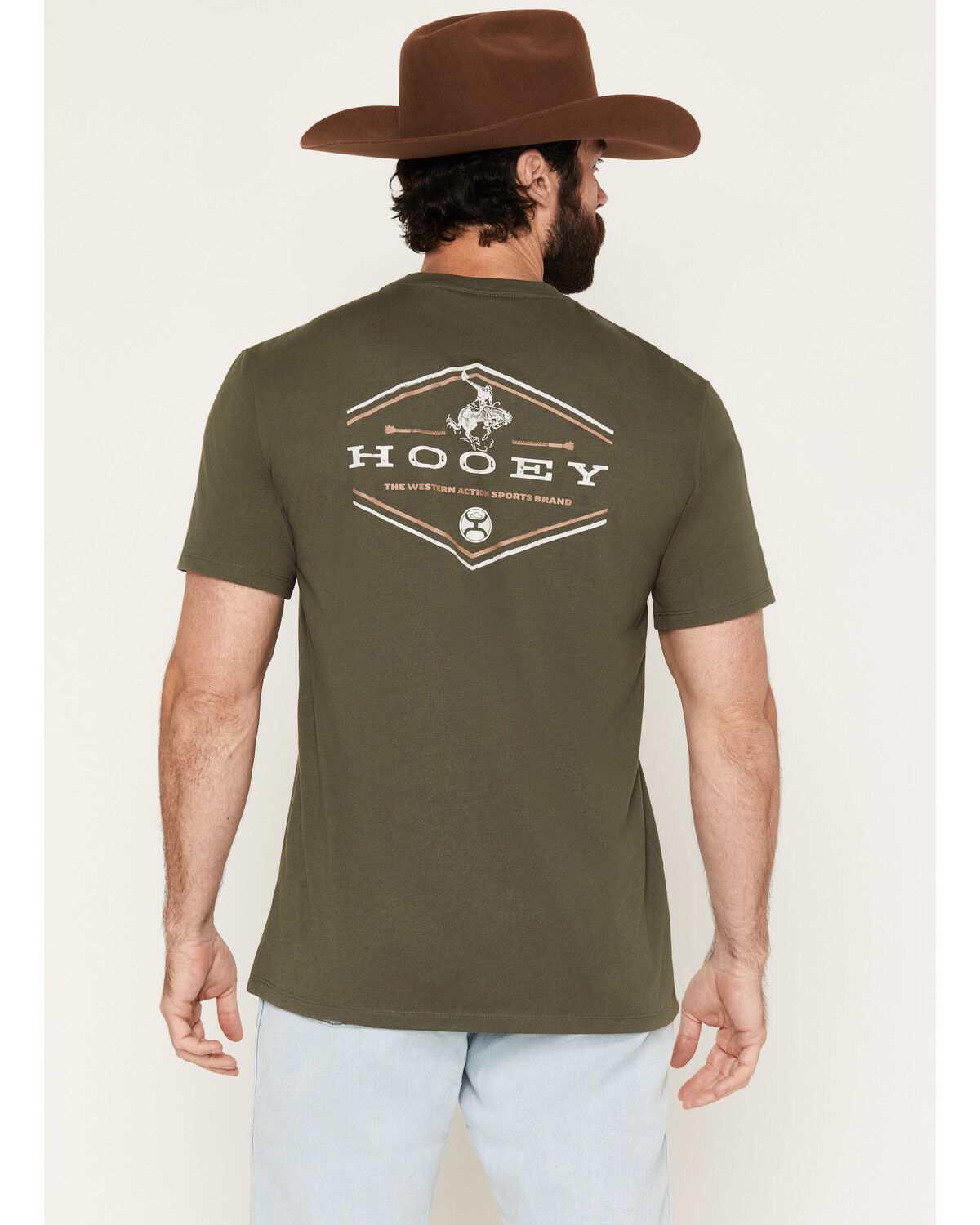 Image #4 - Hooey Men's Rocks Short Sleeve Graphic T-Shirt, Olive, hi-res
