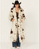 Image #1 - Powder River Outfitters Women's Cow Print Duster Faux Fur Coat, Cream, hi-res