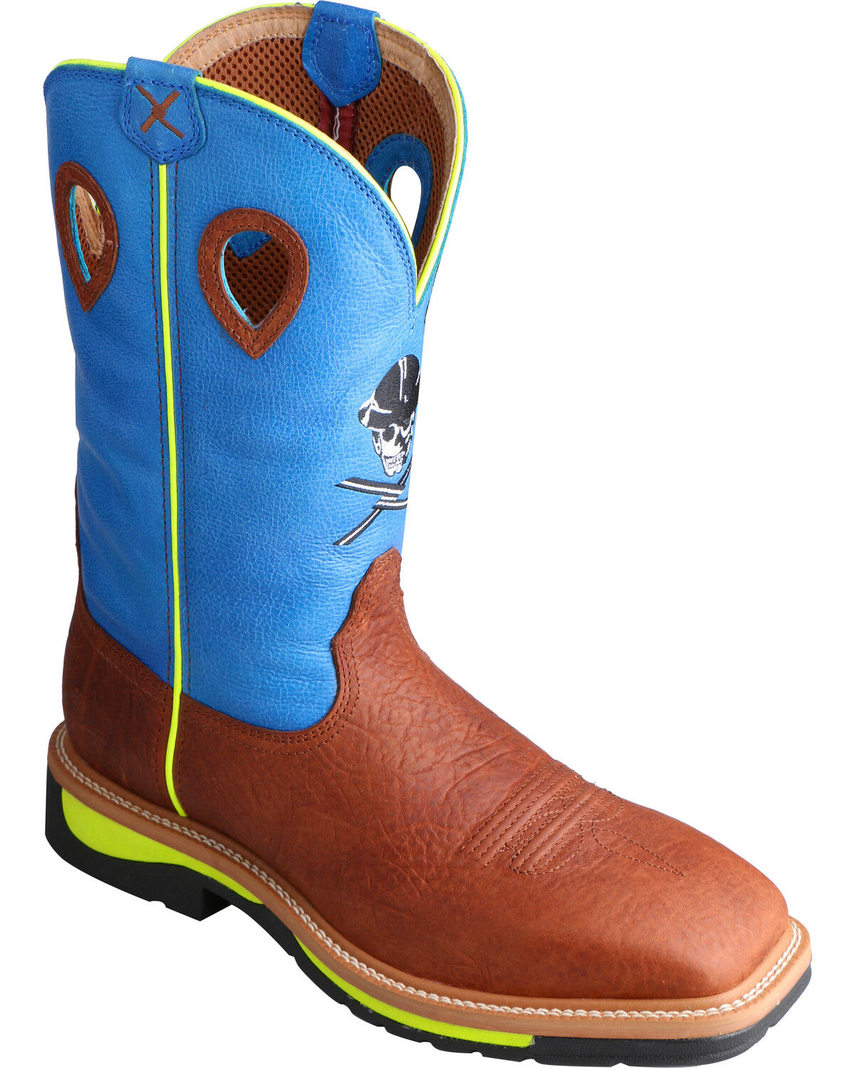 Image #1 - Twisted X Men's Lite Western Work Boots - Steel Toe, Brown, hi-res