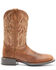Image #2 - Justin Men's Stampede Canter Performance Western Boots - Broad Square Toe, Brown, hi-res