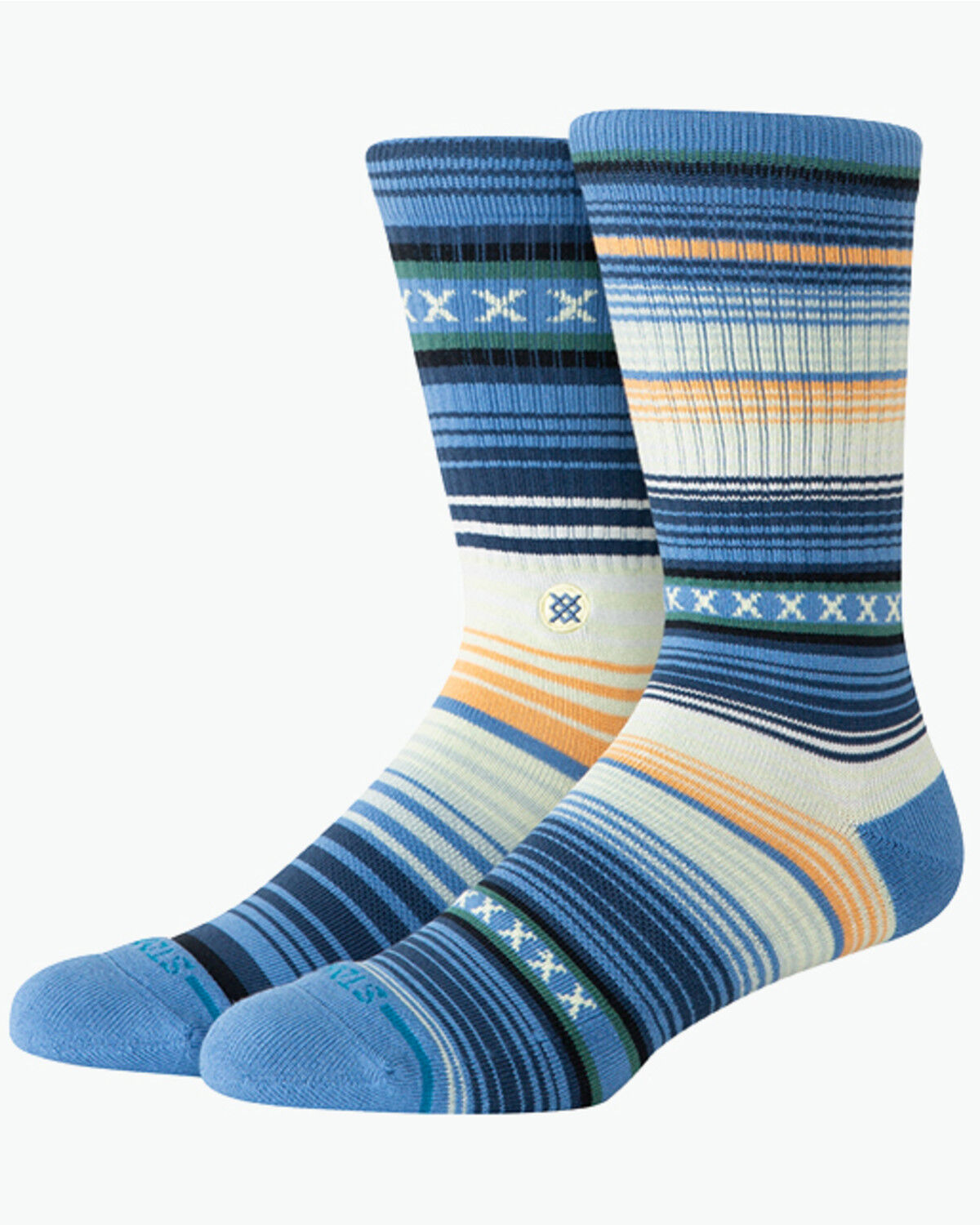 Image #1 - Stance Men's Curren St Crew Socks, Blue, hi-res