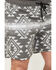 Image #2 - Hooey Men's Big Wake Southwestern Print Board Shorts, Grey, hi-res
