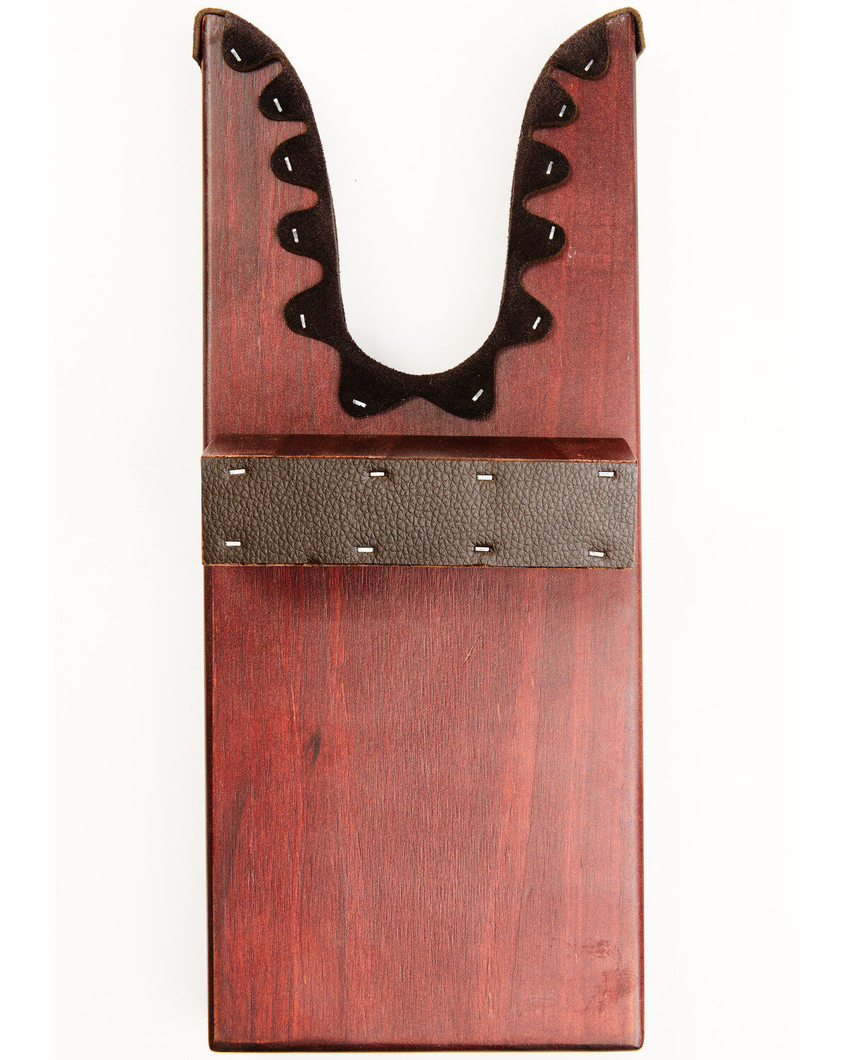 Image #4 - Boot Barn Praying Cowboy Tooled Boot Jack, Black Cherry, hi-res