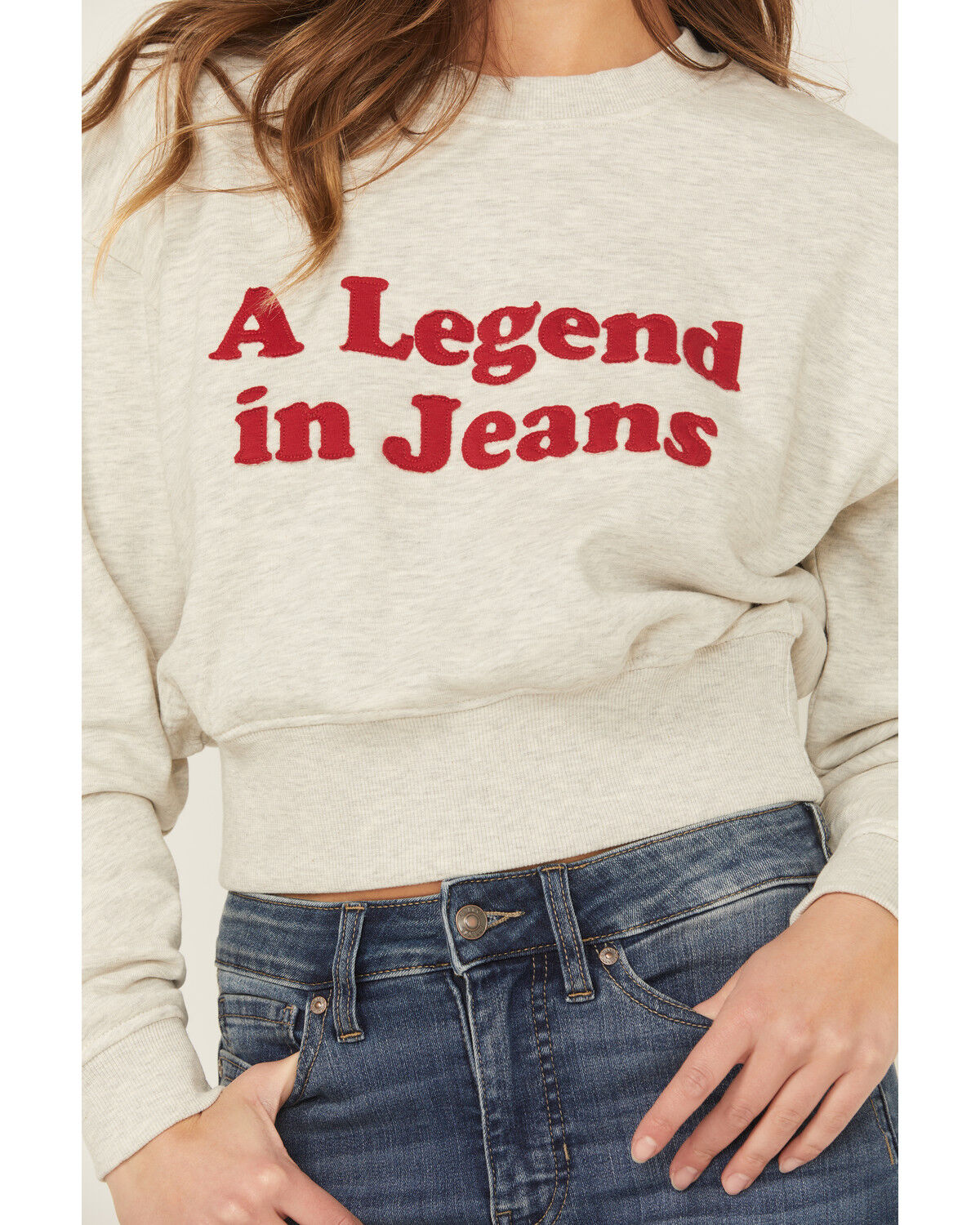 Image #3 - Wrangler Women's Modern Legend Sweatshirt, Grey, hi-res