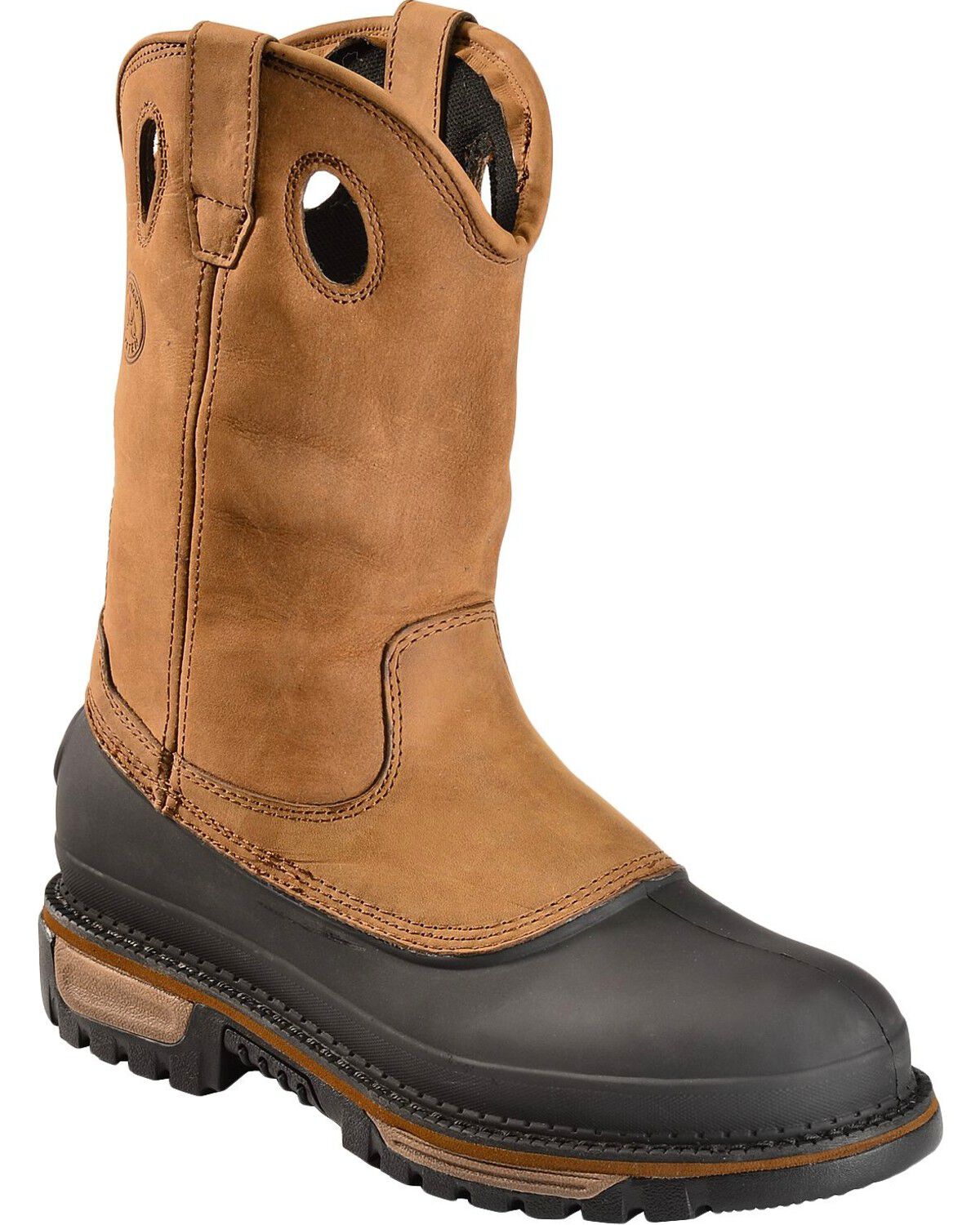Image #1 - Georgia Men's Muddog Steel Toe Wellington Boots, Brown, hi-res