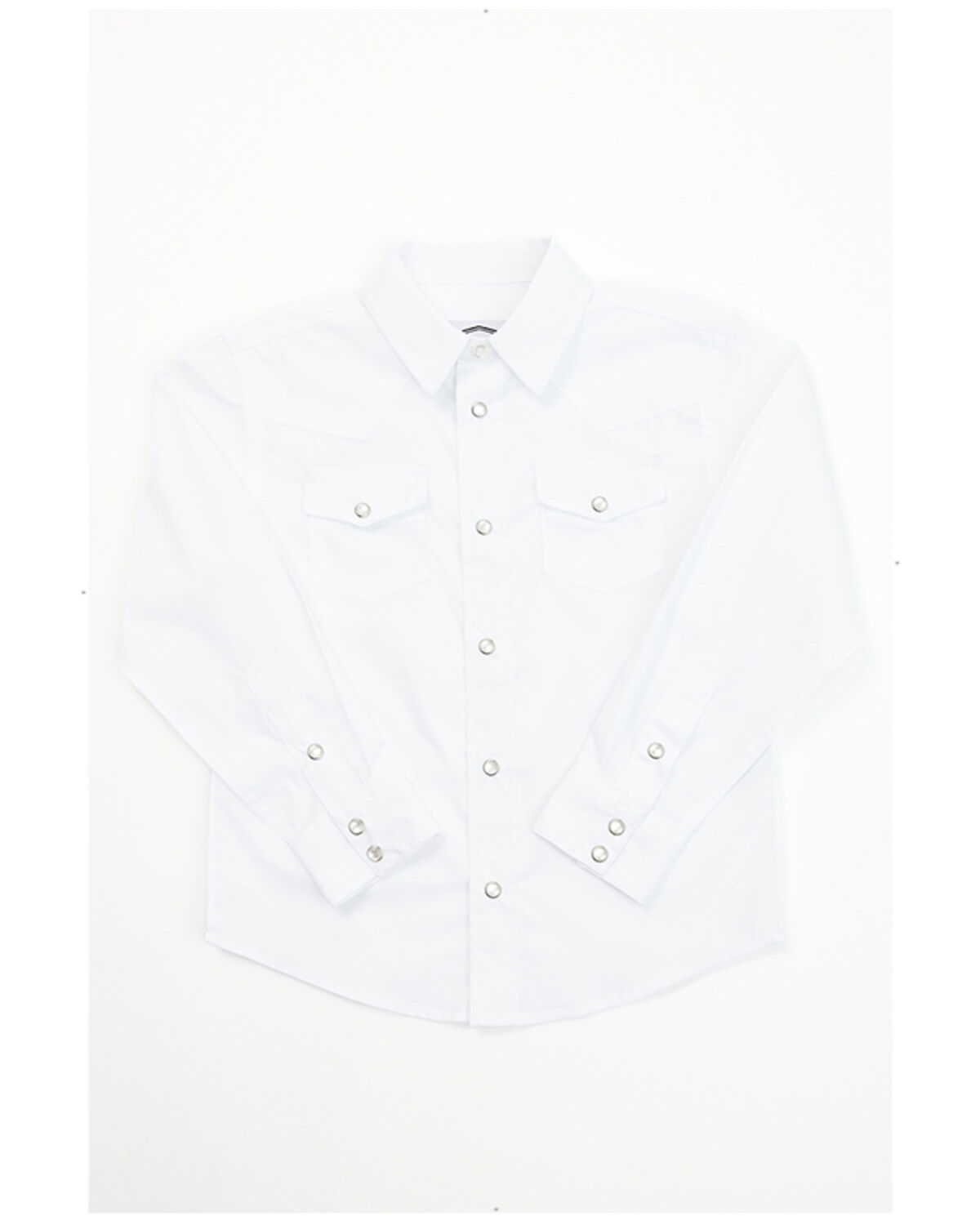 Gibson Trading Co Toddler Boys' Solid Long Sleeve Pearl Snap Western Shirt, White, hi-res