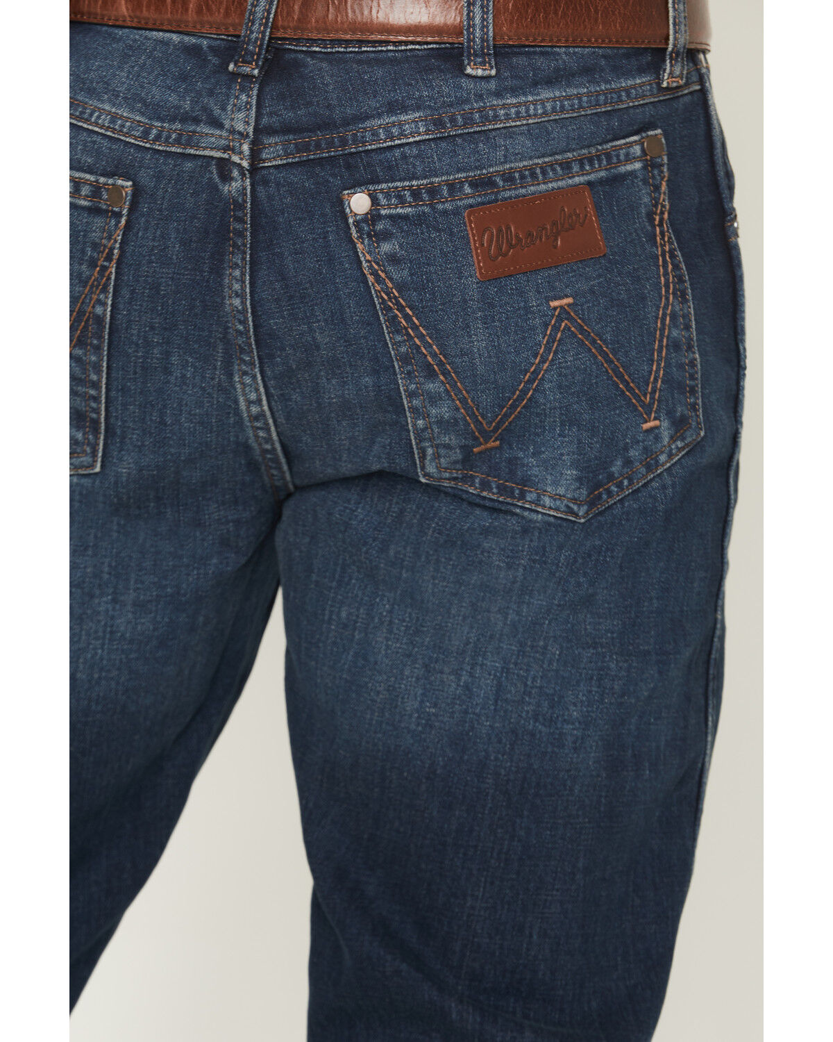 Image #4 - Wrangler Retro Men's 77MWZ Oakdale Slim Bootcut Stretch Denim Jeans, Dark Blue, hi-res