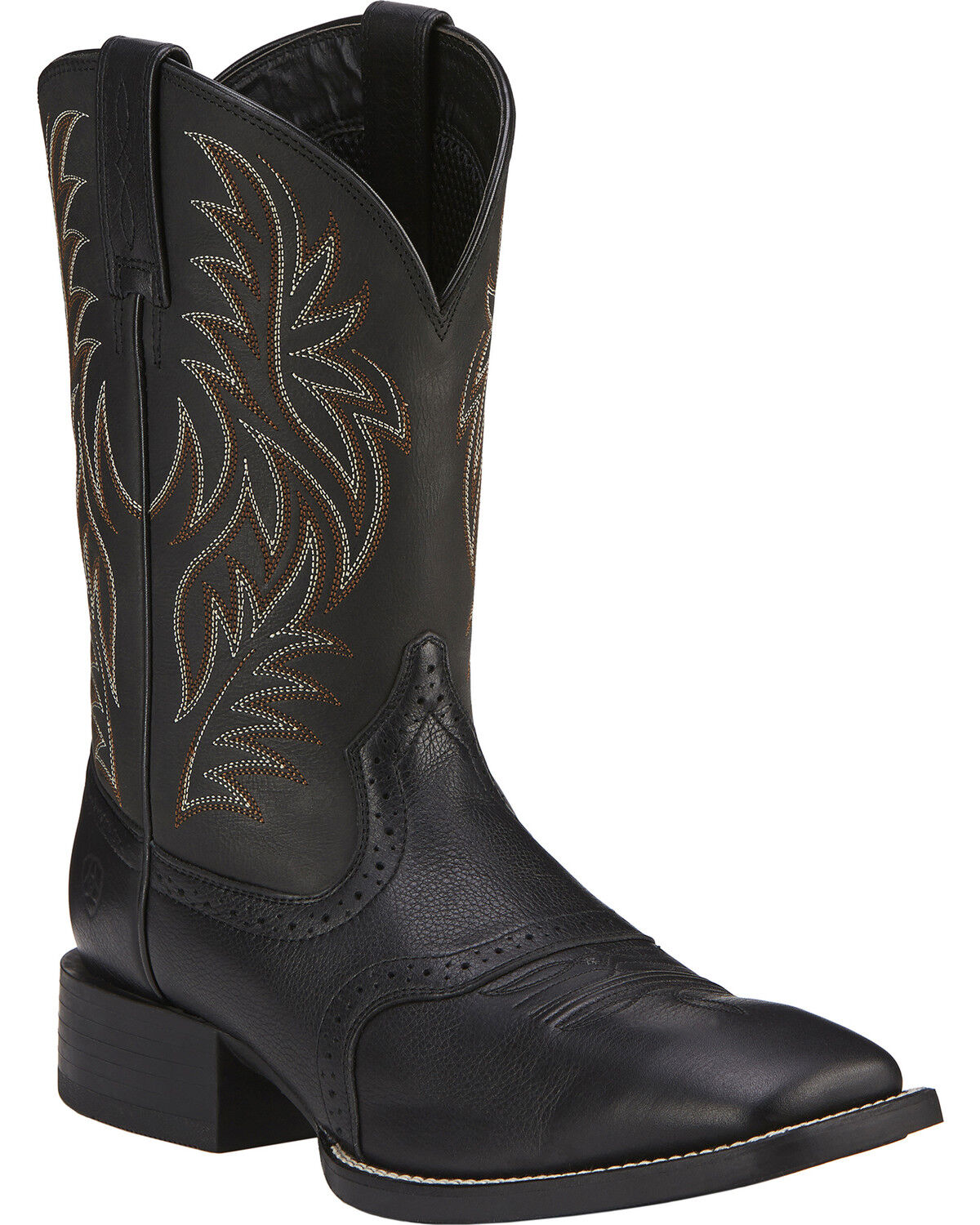 Image #2 - Ariat Men's Sport Performance Western Boots - Broad Square Toe, Black, hi-res