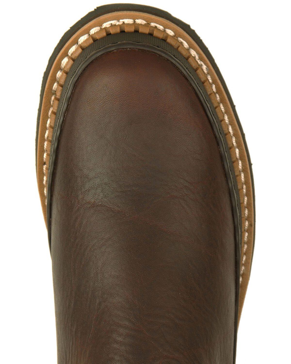 Image #6 - Georgia Boot Men's Georgia Giant Romeo Slip-On Work Shoes - Soft Toe, Dark Brown, hi-res