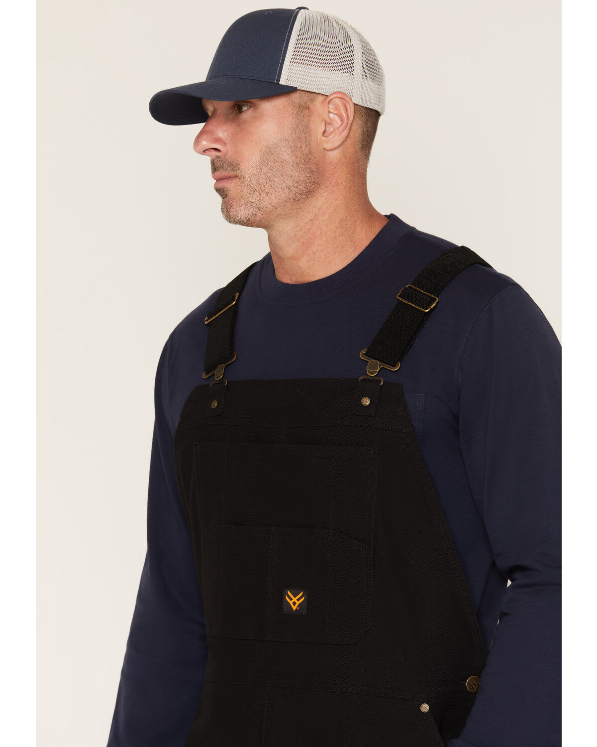 Image #2 - Hawx Men's Tillman Insulated Duck Canvas Overalls, Black, hi-res