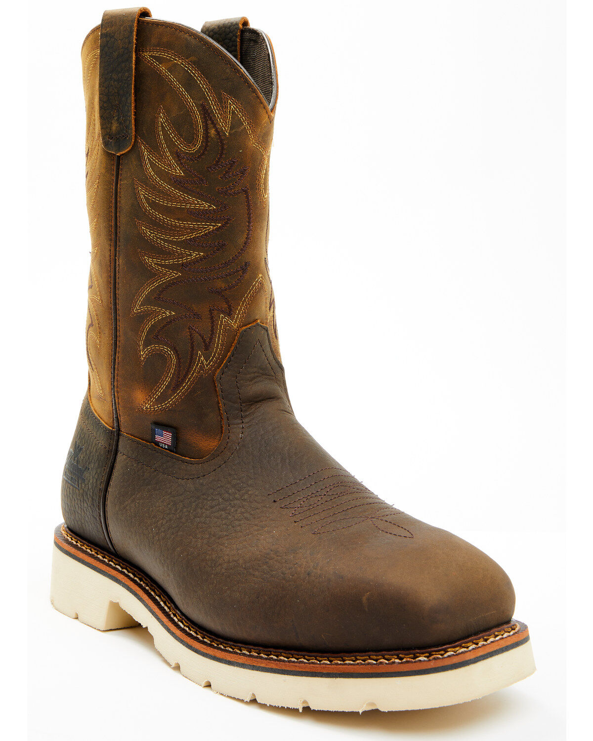 Image #1 - Thorogood Men's 11" USA Wellington Work Boots - Steel Toe, Brown, hi-res