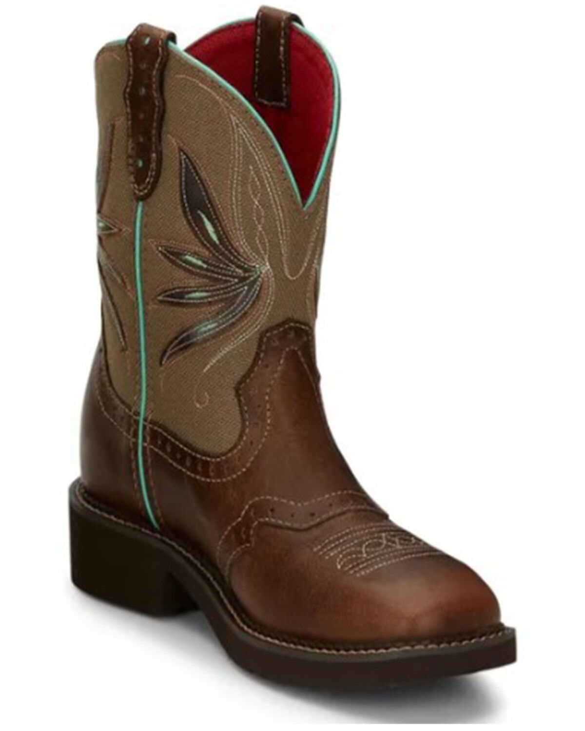 Image #1 - Justin Women's Nettie Performance Western Boots - Square Toe, Olive, hi-res