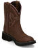 Image #1 - Justin Women's Gemma Performance Western Boots - Round Toe, Distressed Brown, hi-res