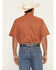 Image #4 - Ely Walker Men's Boot Barn Exclusive Solid Short Sleeve Snap Western Shirt, Rust Copper, hi-res