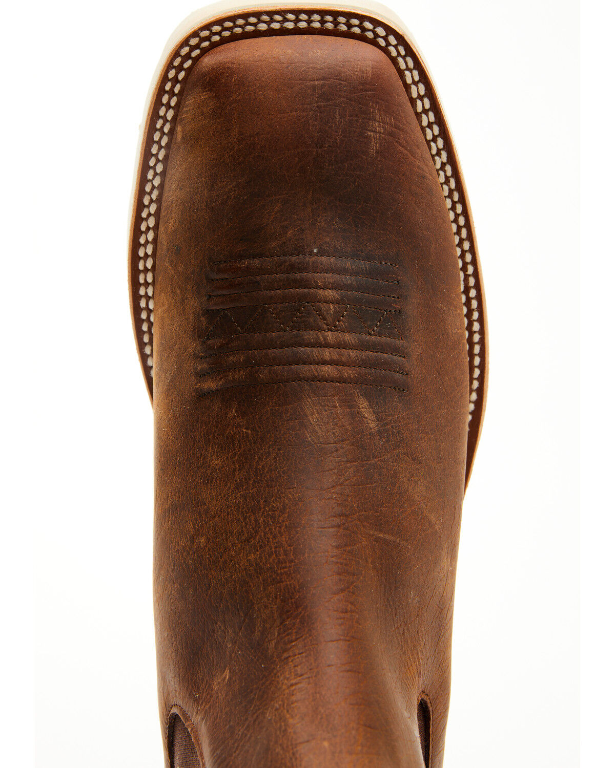 Image #6 - Horse Power Men's Distressed Chelsea Boots - Square Toe, Brown, hi-res