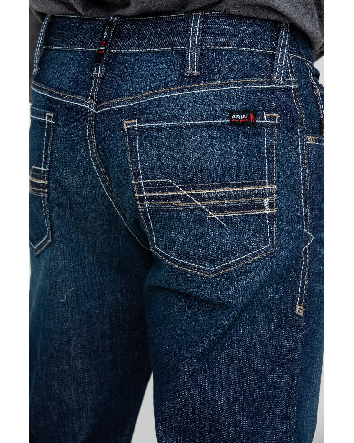 Image #4 - Ariat Men's FR M4 Durastretch Lineup Relaxed Straight Work Denim Jeans - Big, Blue, hi-res