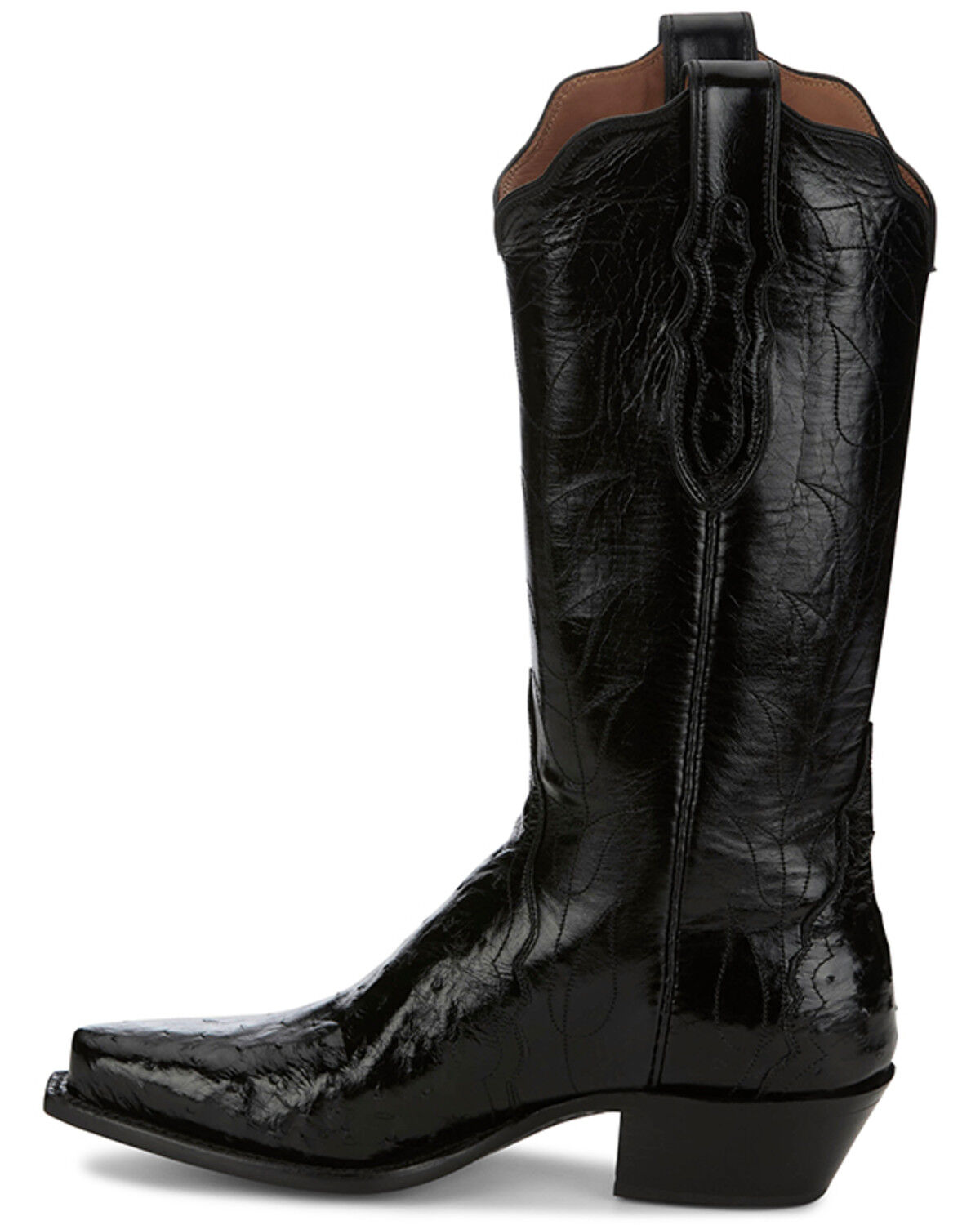 Image #3 - Tony Lama Women's Boot Barn Exclusive Exotic Ostrich Western Boots - Snip Toe, Black, hi-res