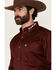 Image #2 - Ariat Men's Burgundy Team Logo Solid Twill Long Sleeve Western Shirt, Multi, hi-res
