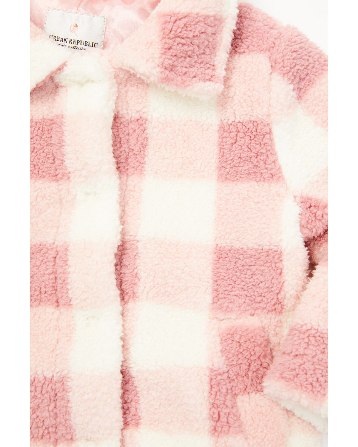 Image #2 - Urban Republic Infant Girls' Plaid Print Snap Shacket, Pink, hi-res
