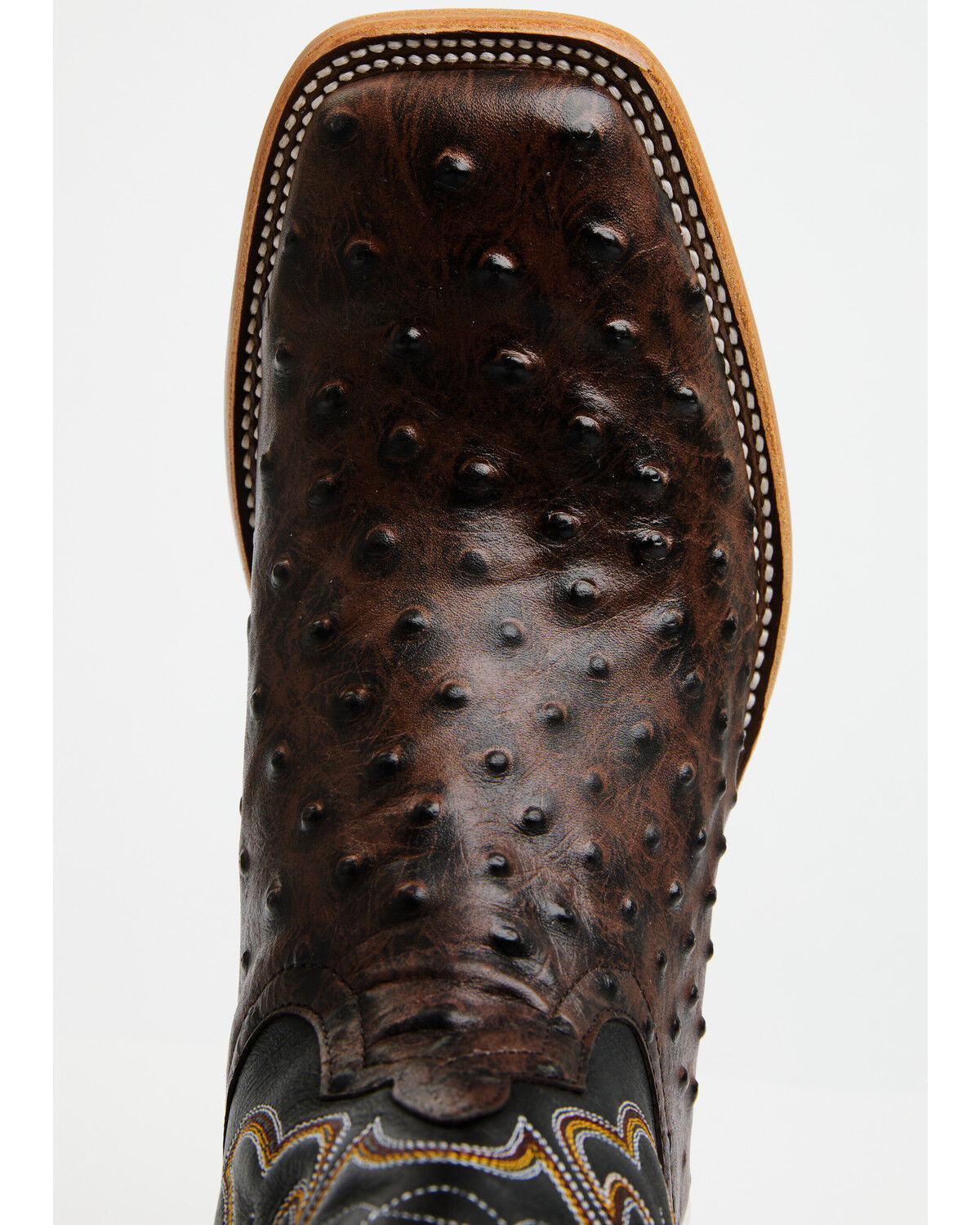 Image #6 - Horse Power Men's Ostrich Print Western Boots - Broad Square Toe, Brown, hi-res