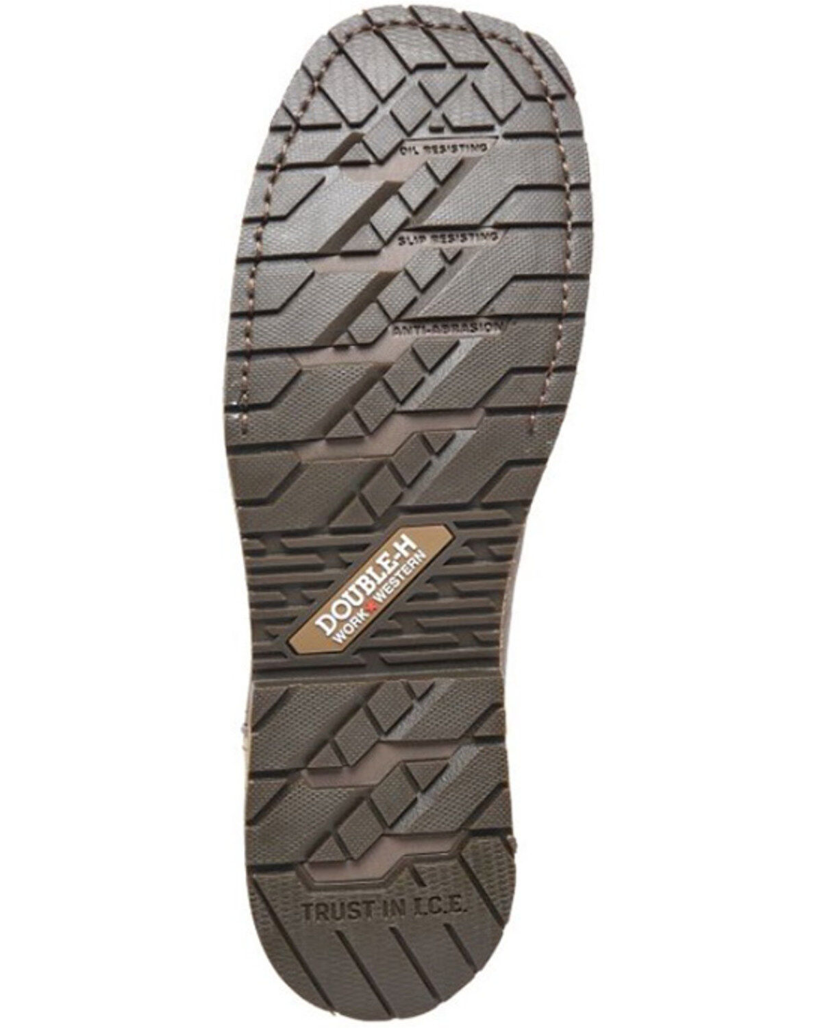 Image #7 - Double H Men's Outlook Waterproof Work Boots - Composite Toe, Brown, hi-res