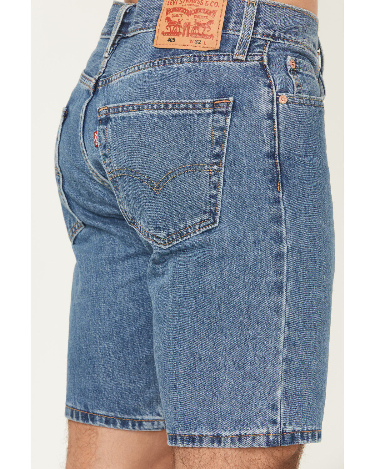 Image #4 - Levi's Men's 405 Standard 10" Medium Wash Standard Rigid Shorts, Medium Wash, hi-res