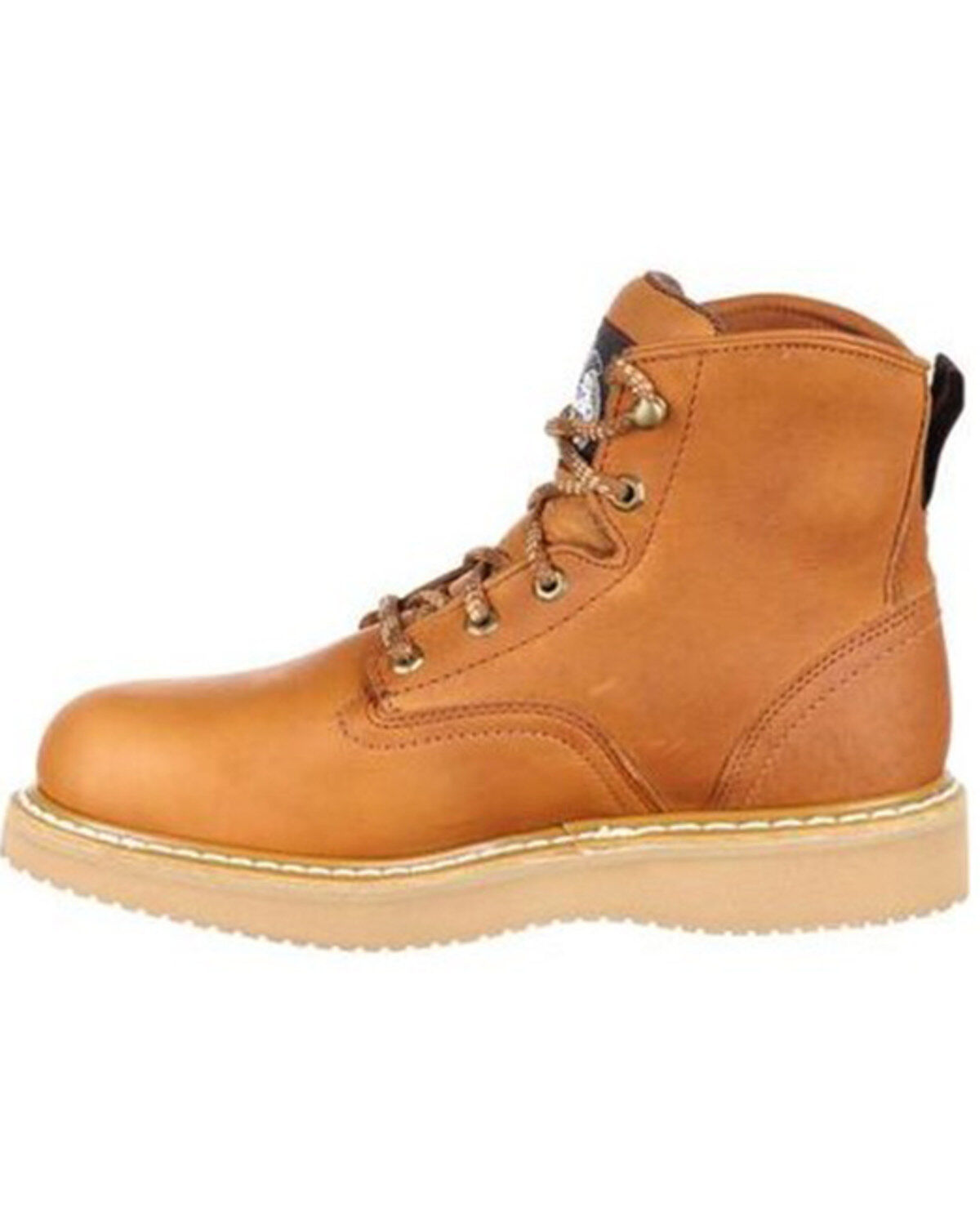 Image #3 - Georgia Men's Wedge Work Boots, Gold, hi-res