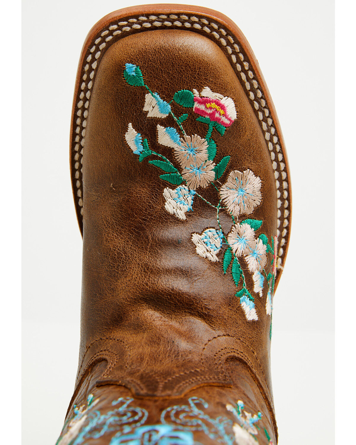 Image #6 - Macie Bean Little Girls' Honey Bunch Western Boots - Square Toe, Tan, hi-res