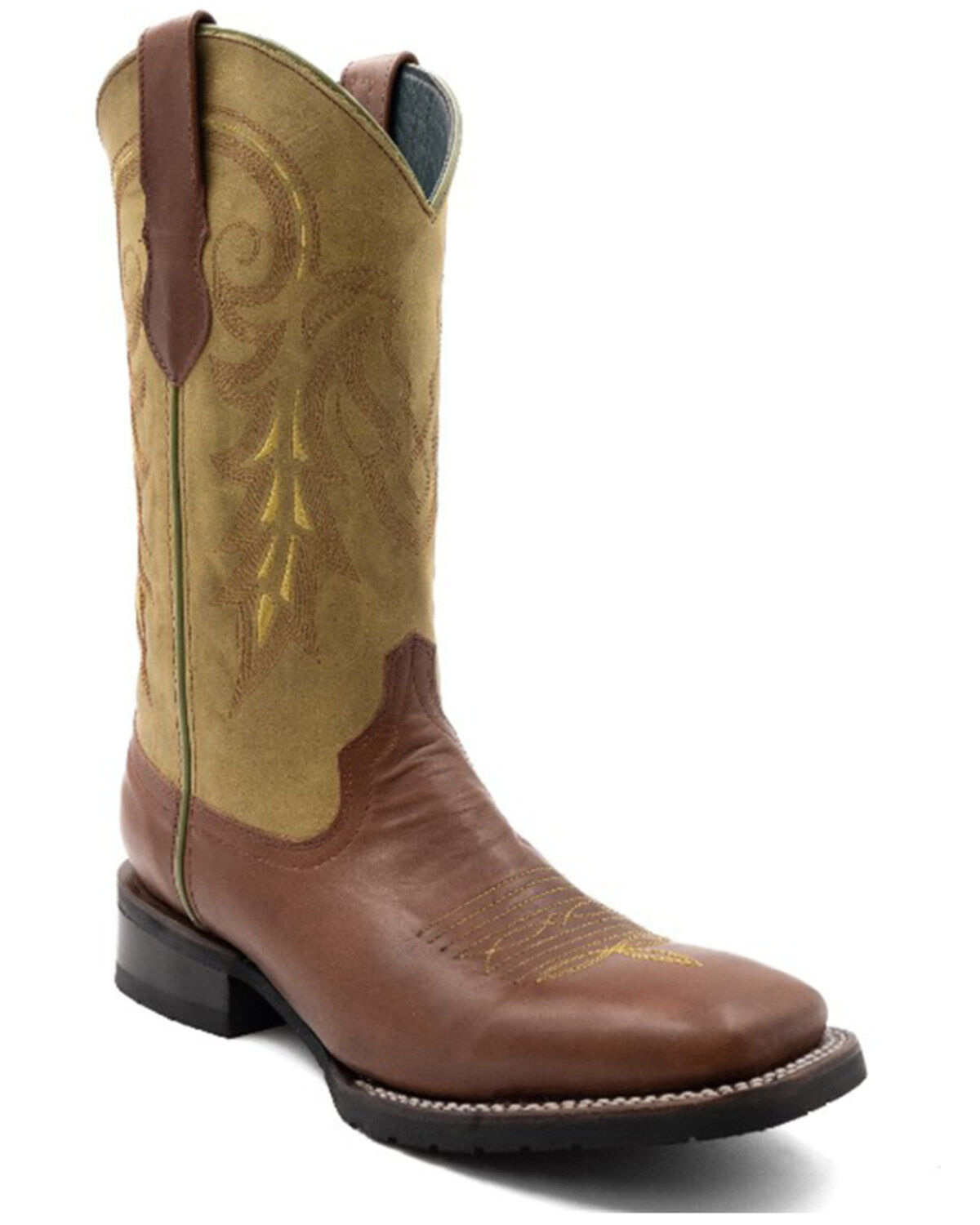 Image #1 - Ferrini Men's Maverick Western Boots - Broad Square Toe, Lt Brown, hi-res