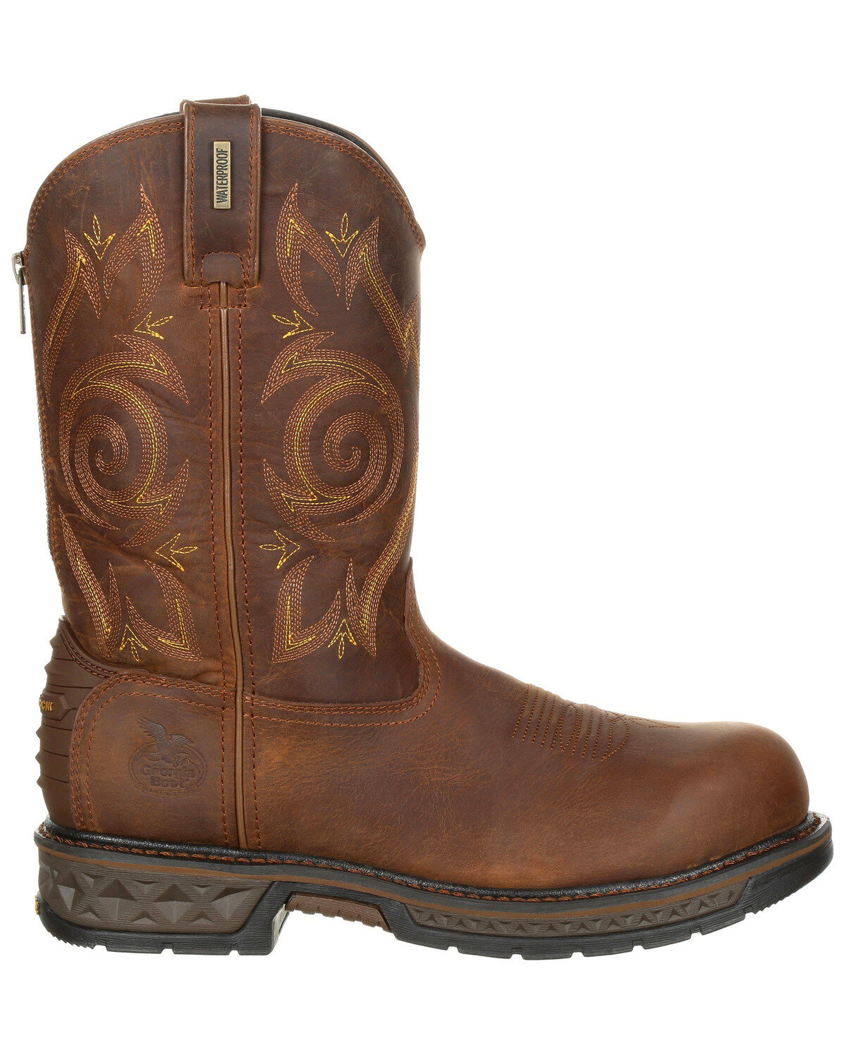 Image #2 - Georgia Boot Men's Carbo-Tec LT Waterproof Work Boots - Composite Toe, Brown, hi-res