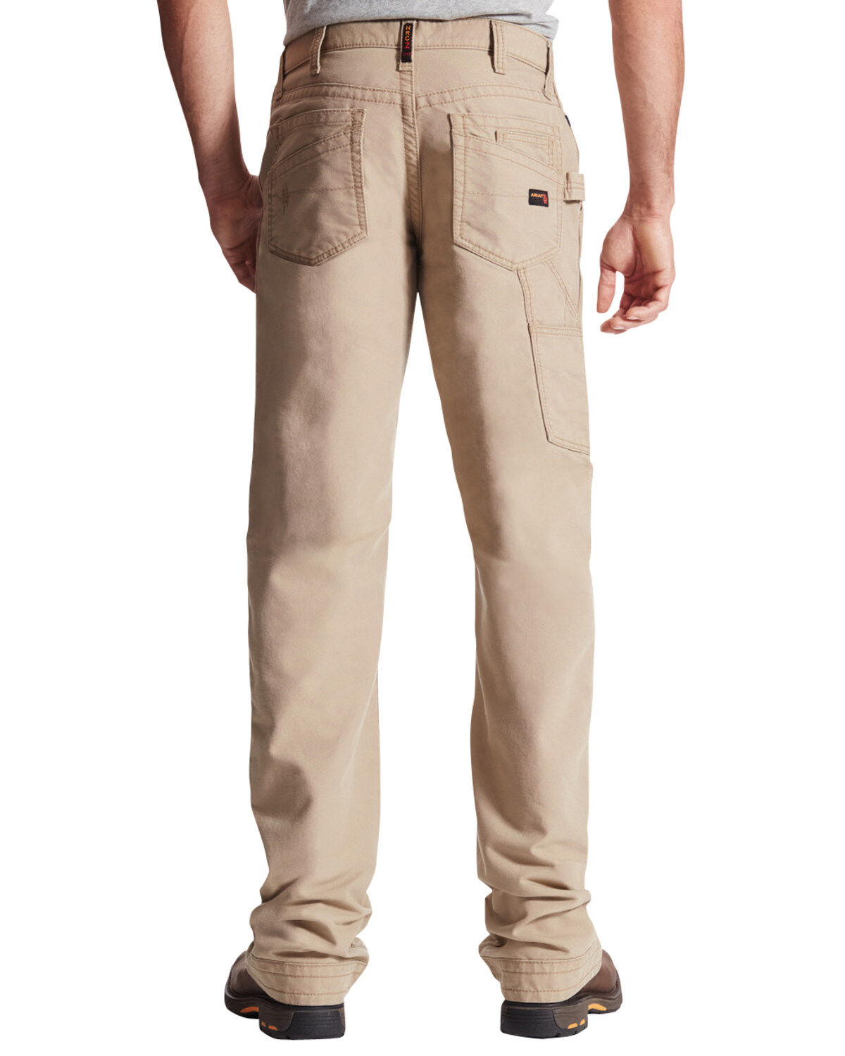 Image #4 - Ariat Men's FR M4 Workhorse Relaxed Fit Pants, Khaki, hi-res