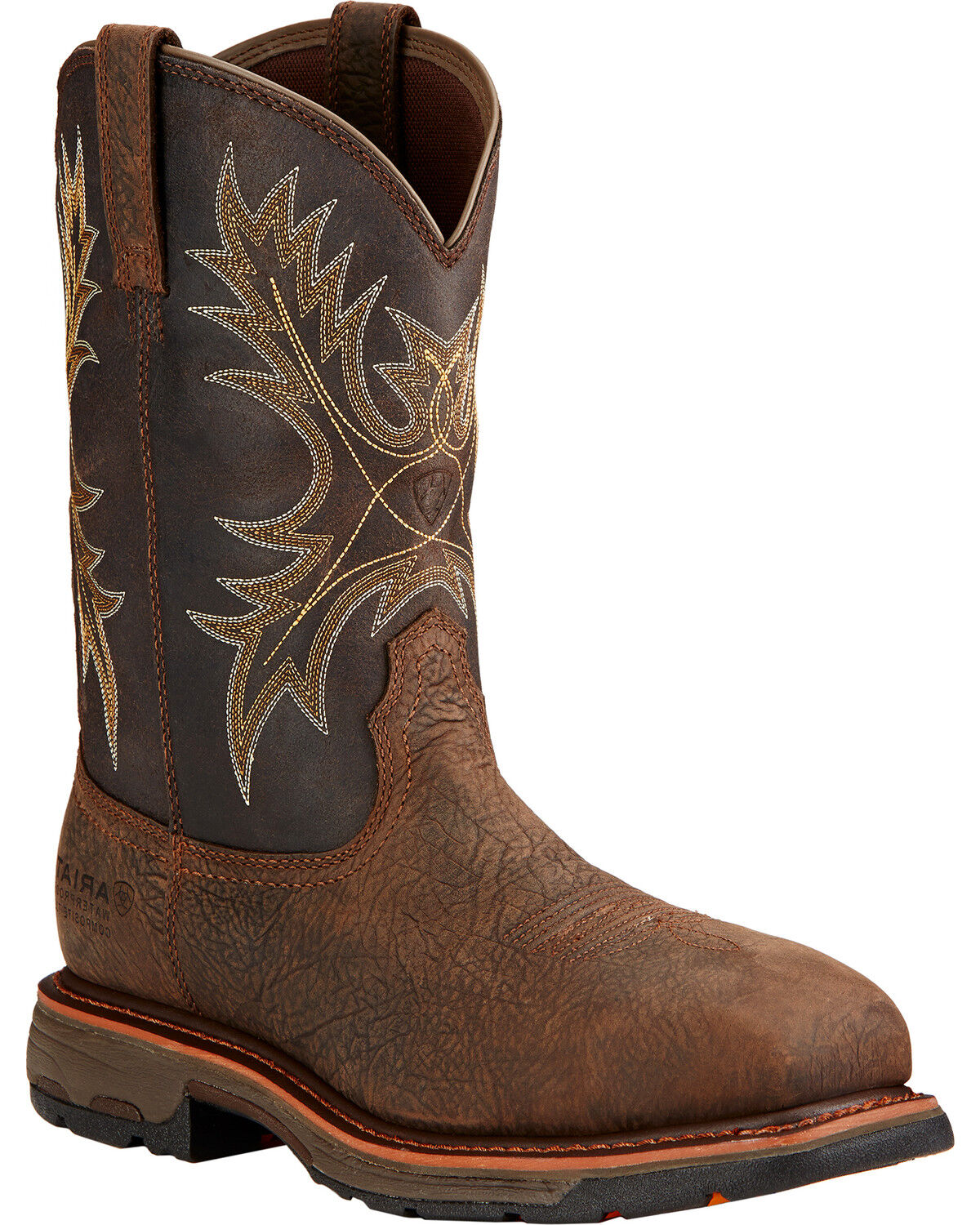 Ariat Men's WorkHog&reg; H2O Western Boots - Composite Toe, Brown, hi-res