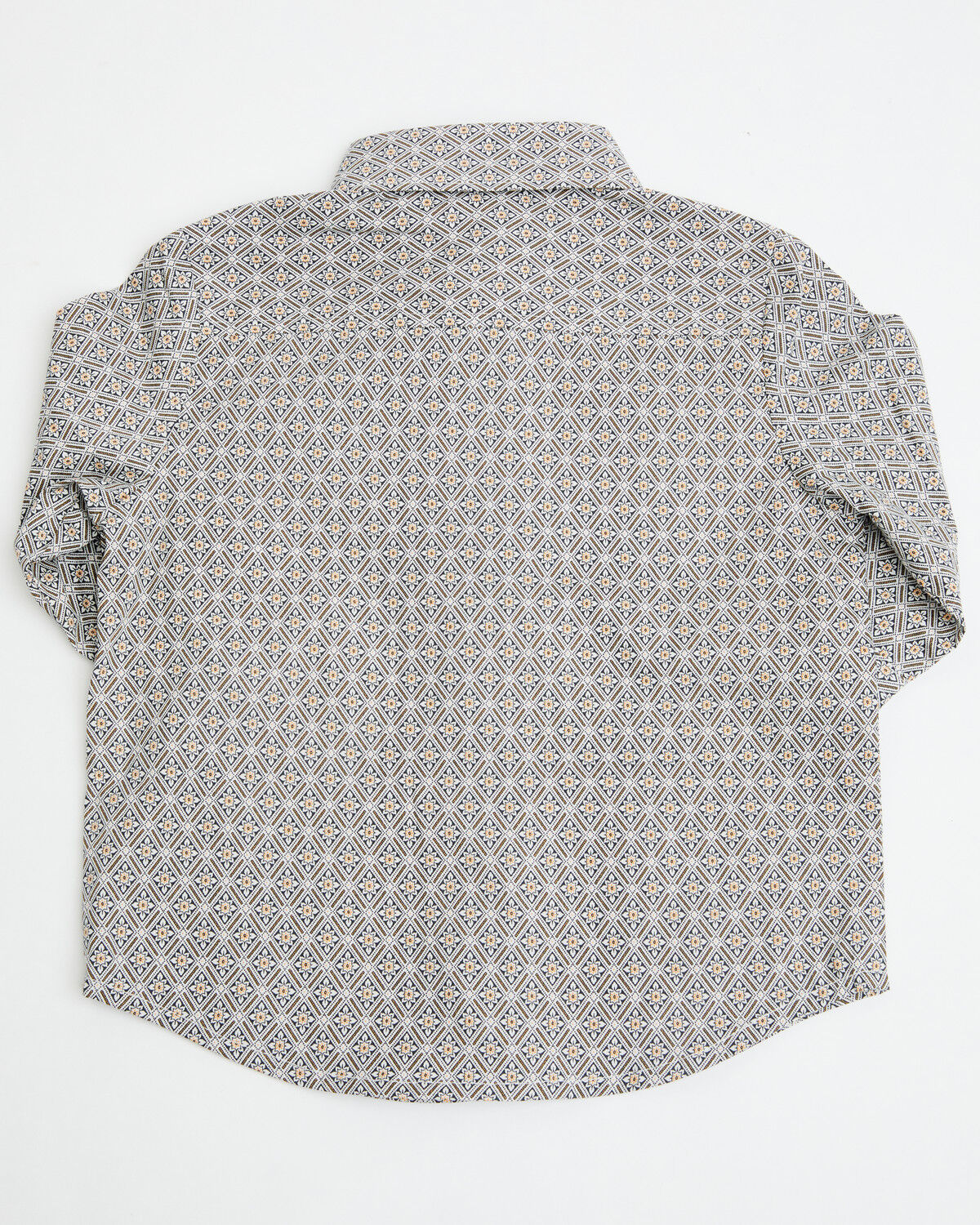 Image #3 - Cinch Infant Boys' Geo Print Long Sleeve Button-Down Stretch Western Shirt, White, hi-res