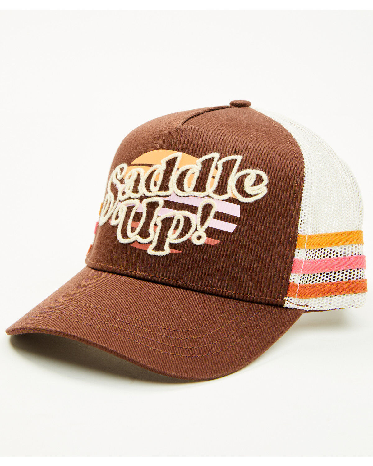 Image #1 - Shyanne Girls' Saddle Up Ball Cap, Brown, hi-res