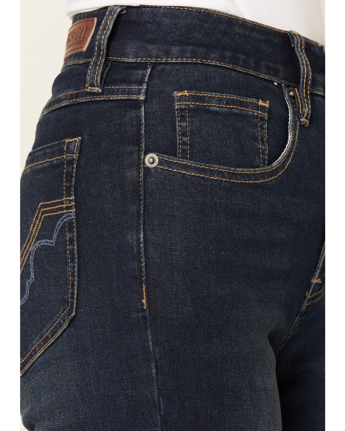 Image #2 - Rock & Roll Denim Women's Dark Wash High Rise Sculpted Trouser Stretch Denim Jeans, Dark Wash, hi-res