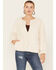 Image #1 - Sadie & Sage Women's Anna Flower Teddy Jacket Sweater, Cream, hi-res